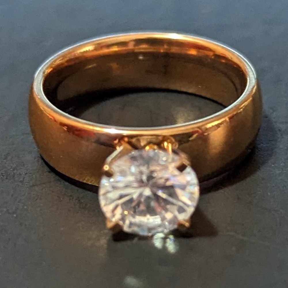 Stainless Faux Diamond Ring 2 for $15